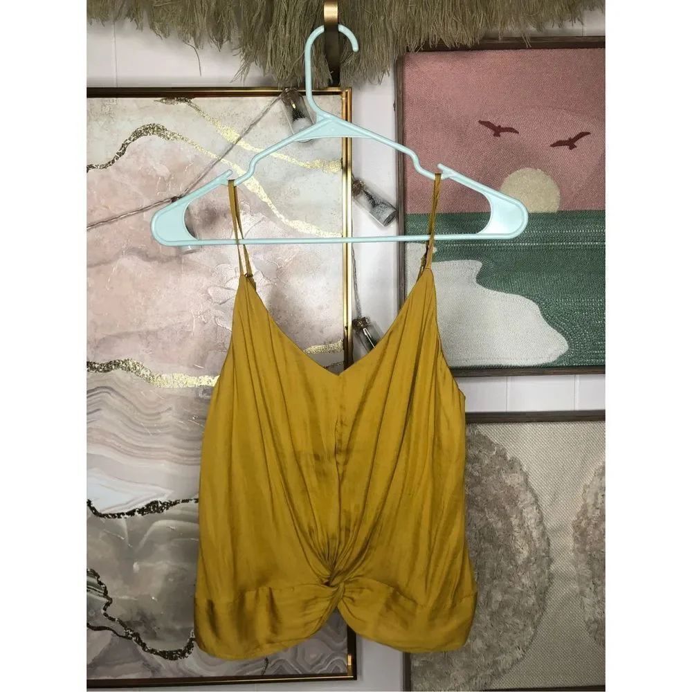 Mustard Seed Yellow Tie Tank